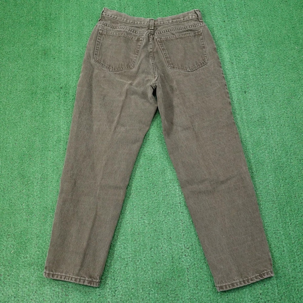 Vintage Lands' End Jeans Womens 12 Petite Green Straight Relaxed 31x27 90s 12P - Picture 4 of 8